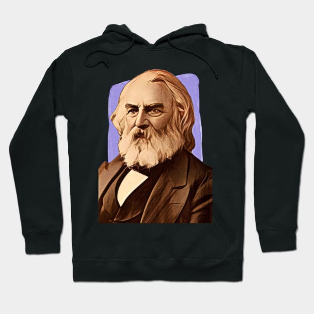 American Poet Henry Wadsworth Longfellow illustration Hoodie by Litstoy 